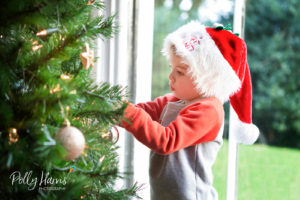 Boy decorating Tree